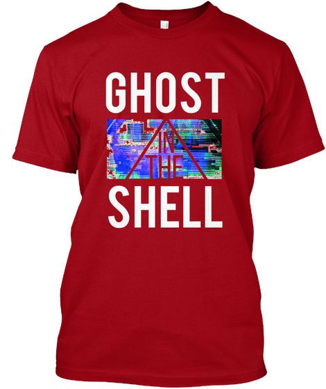 Ghost In The Shell Deep Red T-Shirt Front