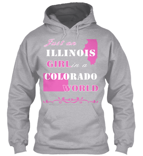 First An Illinois Girl In A Colorado World Sport Grey áo T-Shirt Front