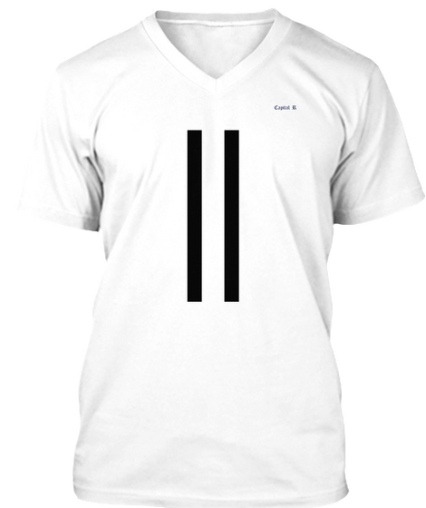 Capital R = = White T-Shirt Front