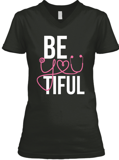 Be You Tiful Back T Shirt Black T-Shirt Front