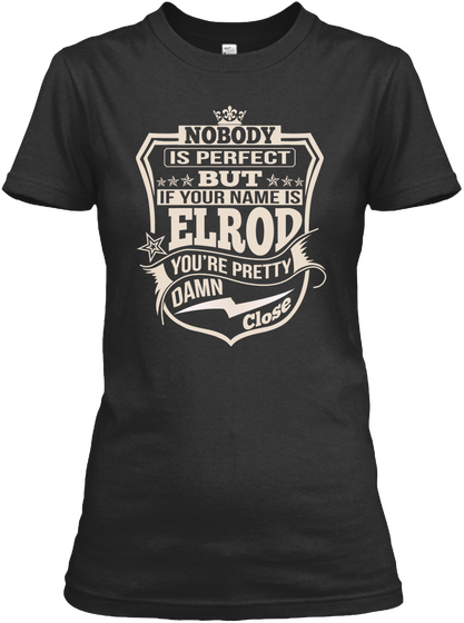 Nobody Perfect Elrod Thing Shirts Black Camiseta Front