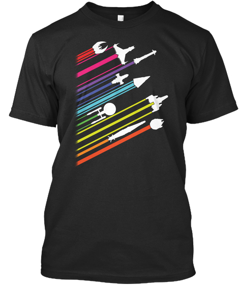 Sci Fi Speedway Black T-Shirt Front