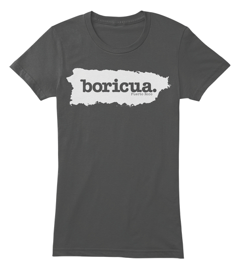 Boricua Puerto Rico Asphalt Camiseta Front