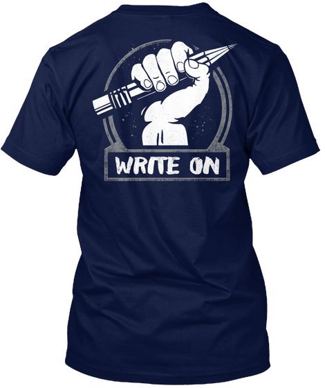 Write On Navy áo T-Shirt Back