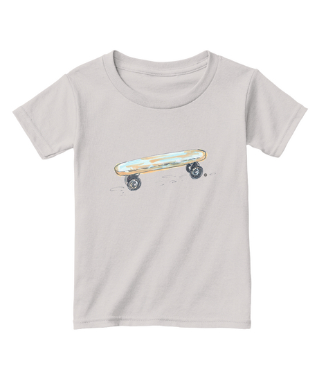 My First Skateboard Toddler Tee Sport Grey  T-Shirt Front