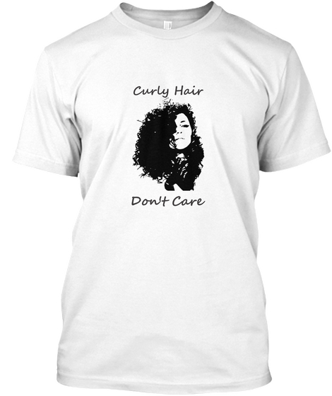 Curly  Girls  Tee White Camiseta Front