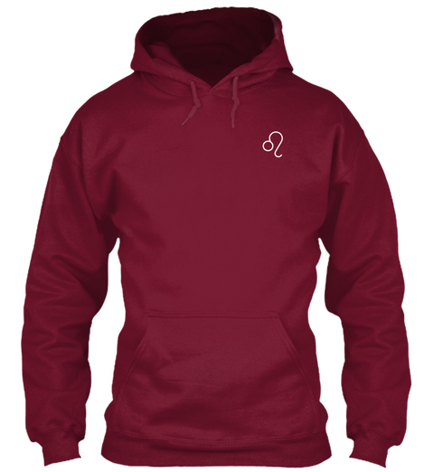 Leo Hoodie Burgundy T-Shirt Front