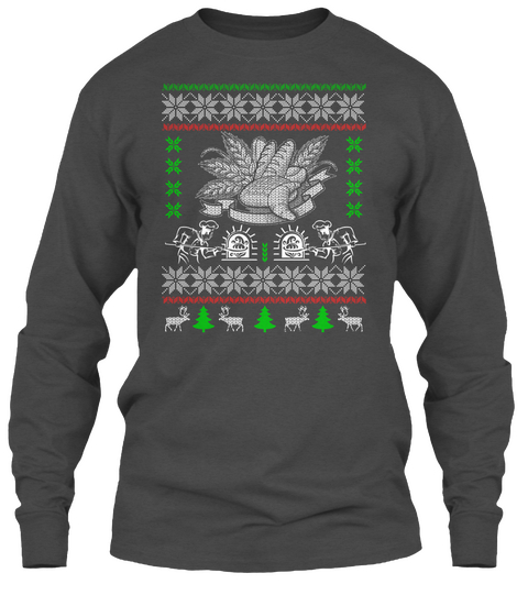Baker Ugly Christmas Sweater Charcoal T-Shirt Front