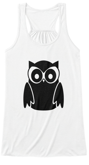 Owl  White Camiseta Front