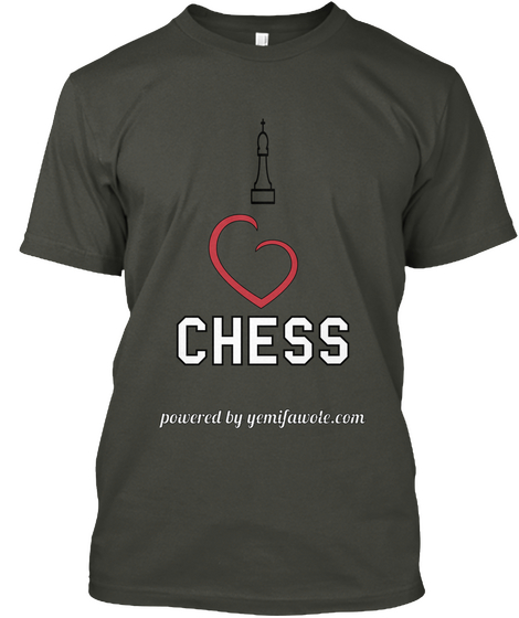 Chess Powered By Yemifawole.Com Smoke Gray T-Shirt Front