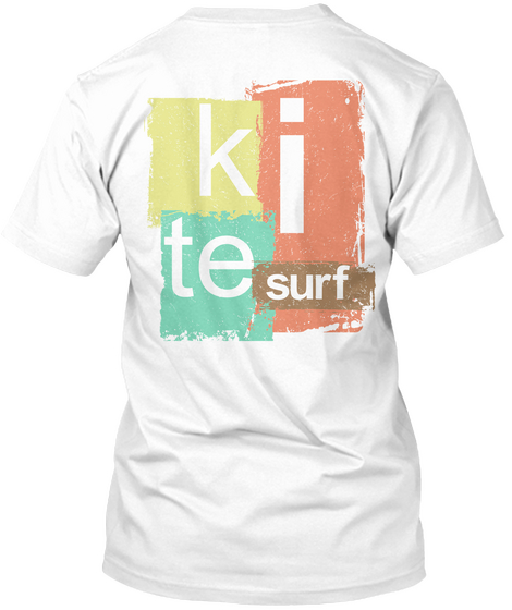 Kite Surf White áo T-Shirt Back