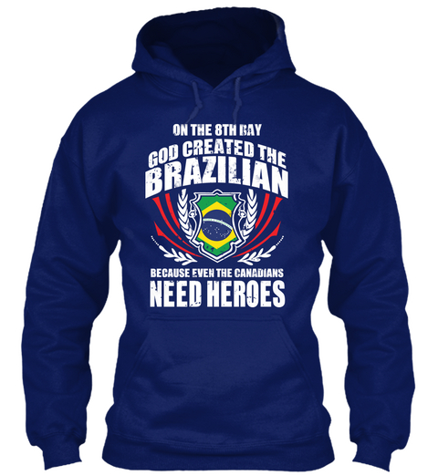 Limited   Brazilian Heroes Oxford Navy T-Shirt Front