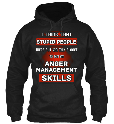 My Anger Management  Black T-Shirt Front