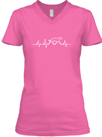 Greyhound Heartbeat   V Necks Europe Azalea T-Shirt Front