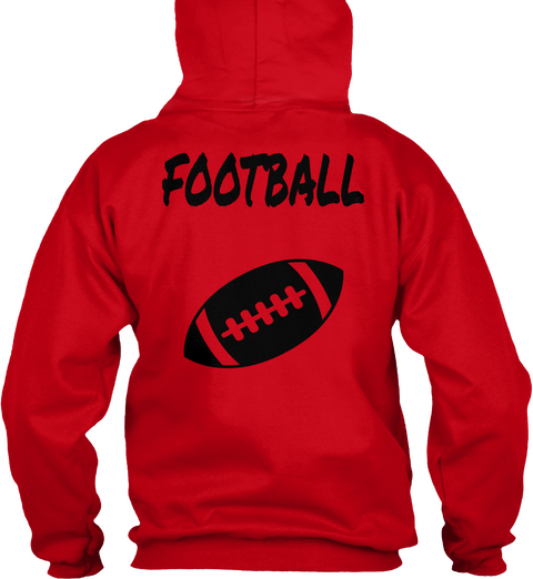 Football Red T-Shirt Back