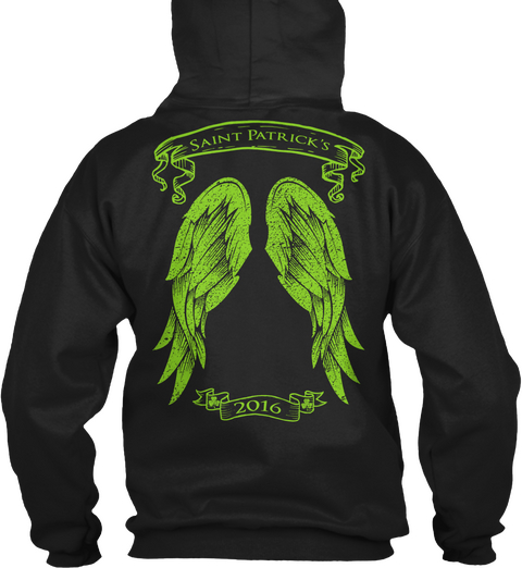  Saint Patrick's 2016 Black T-Shirt Back