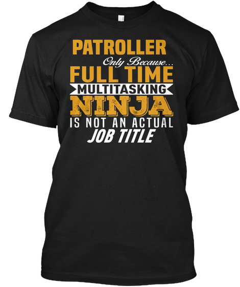 Patroller Black T-Shirt Front