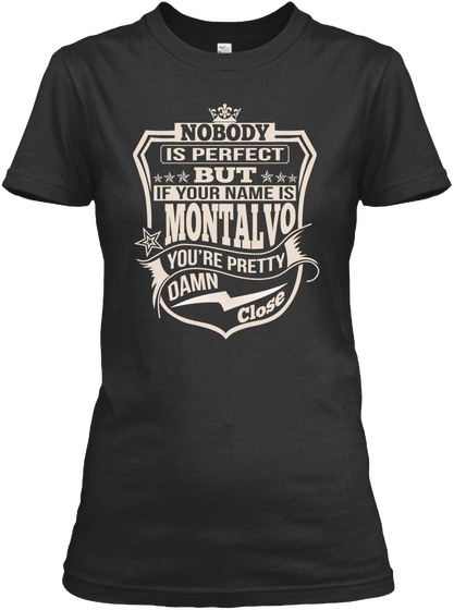 Nobody Perfect Montalvo Thing Shirts Black T-Shirt Front