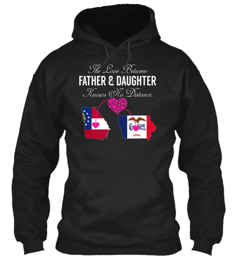 Father Daughter   Georgia Iowa Black Camiseta Front