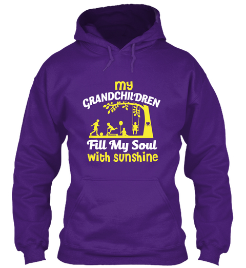 My Grandchildren Fill My Soul With Sunshine  Purple T-Shirt Front