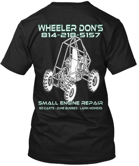 Wheeler Don's 814 218 5157  Small Engine Repairs Go Carts Dune Buggies Lawn Mowers Black Kaos Back