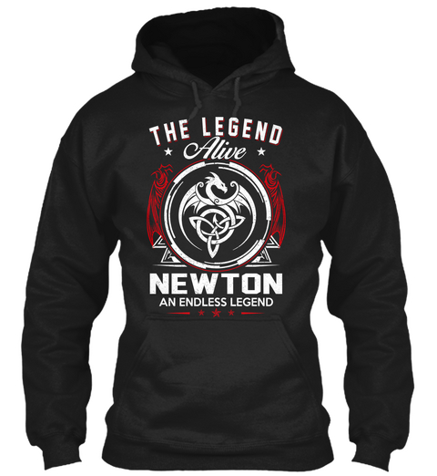 The Legend Alive Newton An Endless Legend Black T-Shirt Front