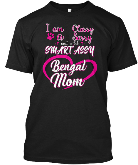 Smart Assy Bengal Mom Black Camiseta Front