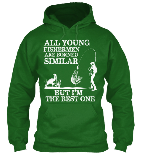 All Fishermen Are Borned Similar Irish Green Camiseta Front