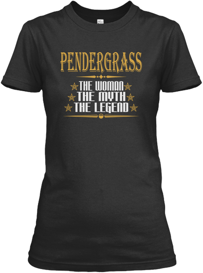 Pendergrass The Woman The Myth The Legend Black Camiseta Front