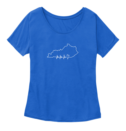 My Heart Beats For Kentucky 3 True Royal T-Shirt Front