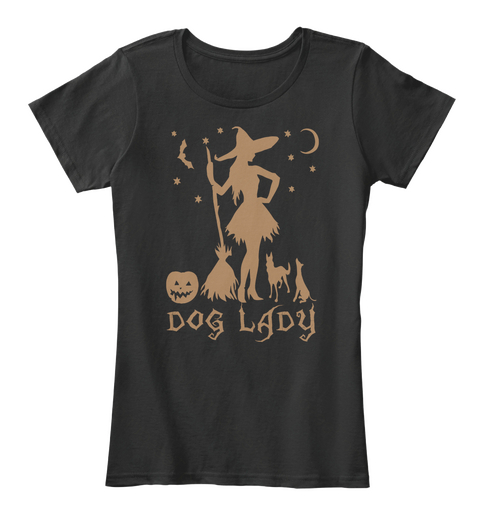 Dog Lady Black Maglietta Front
