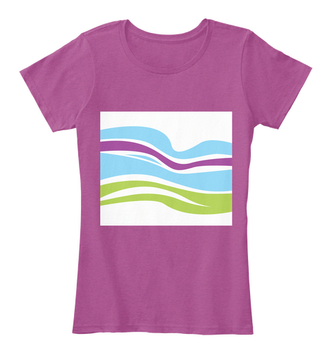 Purple Vintage T Shirt With Rainbow Heathered Pink Raspberry T-Shirt Front