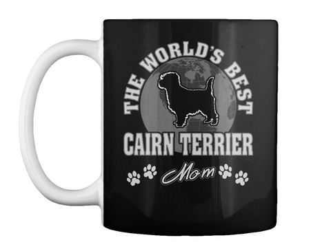 The World's Best Cairn Terrier Mom Black Camiseta Front
