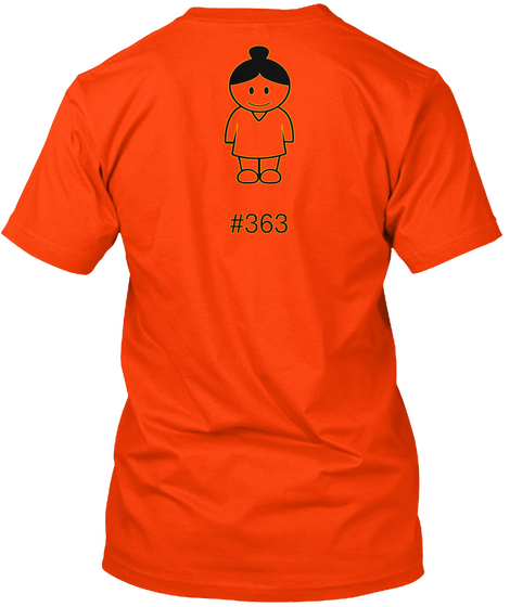 #363 Orange Maglietta Back