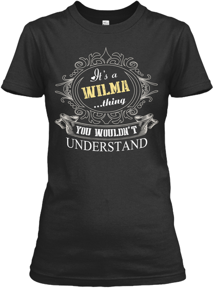 Wilma Thing Black T-Shirt Front