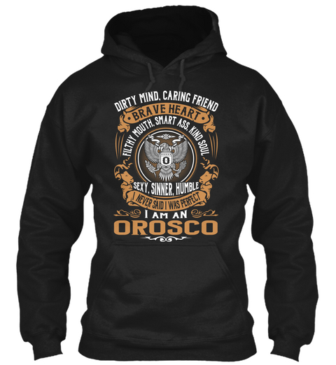 Orosco Black T-Shirt Front