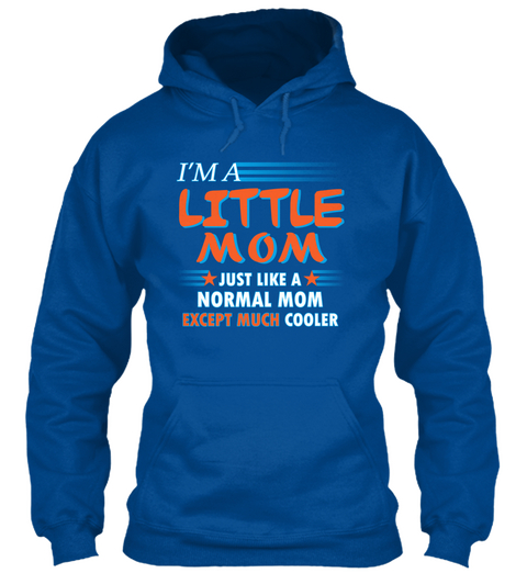 Name Little Mom Cooler Royal T-Shirt Front