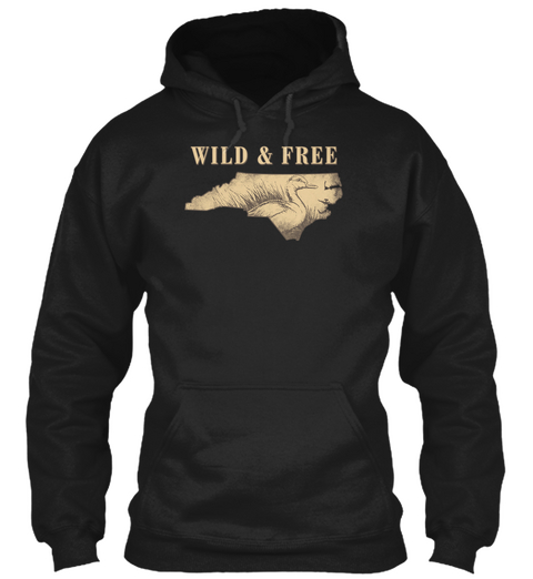 Wild & Free Black T-Shirt Front