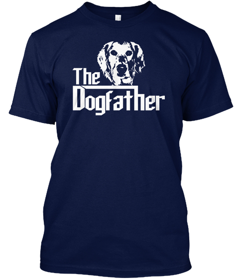 The Dogfather Navy T-Shirt Front