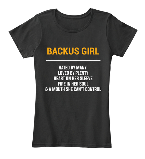 Backus Mn Girl   Heart On Sleeve. Customizable City Black T-Shirt Front