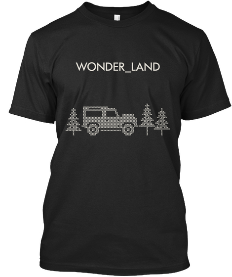 Wonder Land Black T-Shirt Front