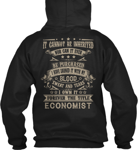 Economist Black T-Shirt Back
