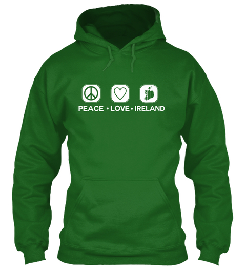 Peace.Love.Ireland Irish Green Kaos Front