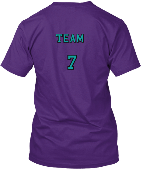 Team  7 Purple T-Shirt Back