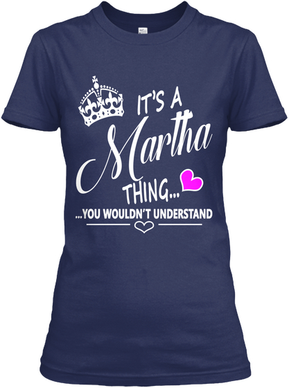 Martha Navy T-Shirt Front