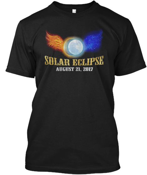 Total Solar Eclipse Astronomy August 21  Black Camiseta Front