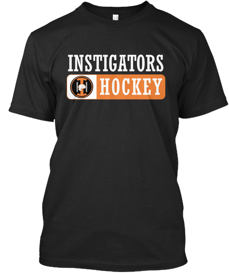 Instigators Hockey Vintage Black T-Shirt Front