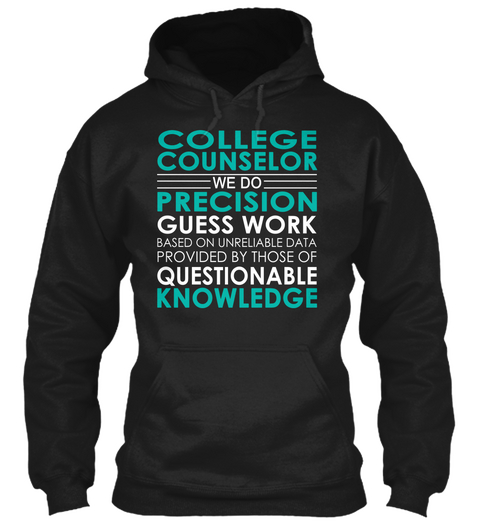 College Counselor   Precision Black Maglietta Front