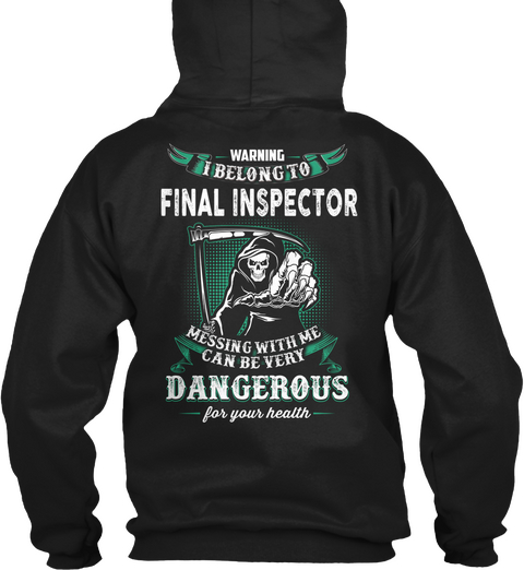 Final Inspector Black Camiseta Back