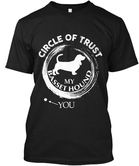 Basset Hound Shirts, Basset Hound Dog Black áo T-Shirt Front